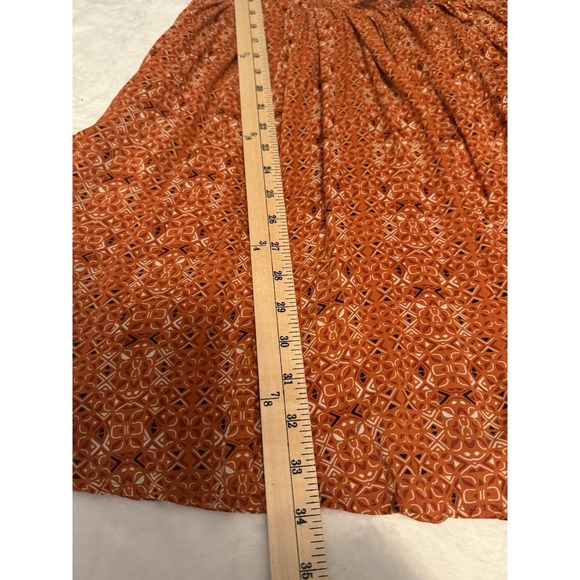 Free People Women's Sundown Babydoll Dress T Back Scoop Neck Lined Boho Orange L - Picture 14 of 15